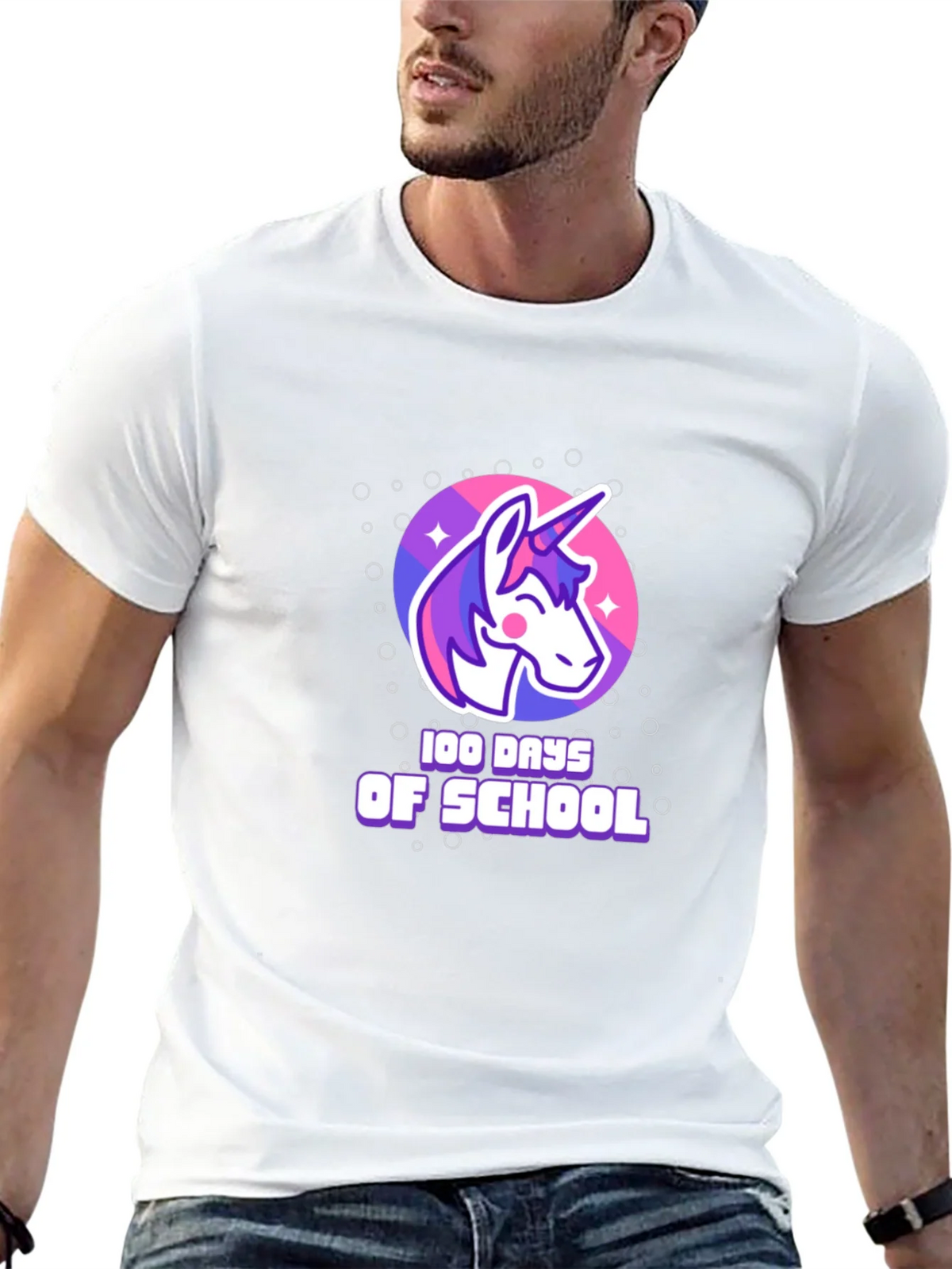 100 Days of School Unicorn Graphic Tee product image 9