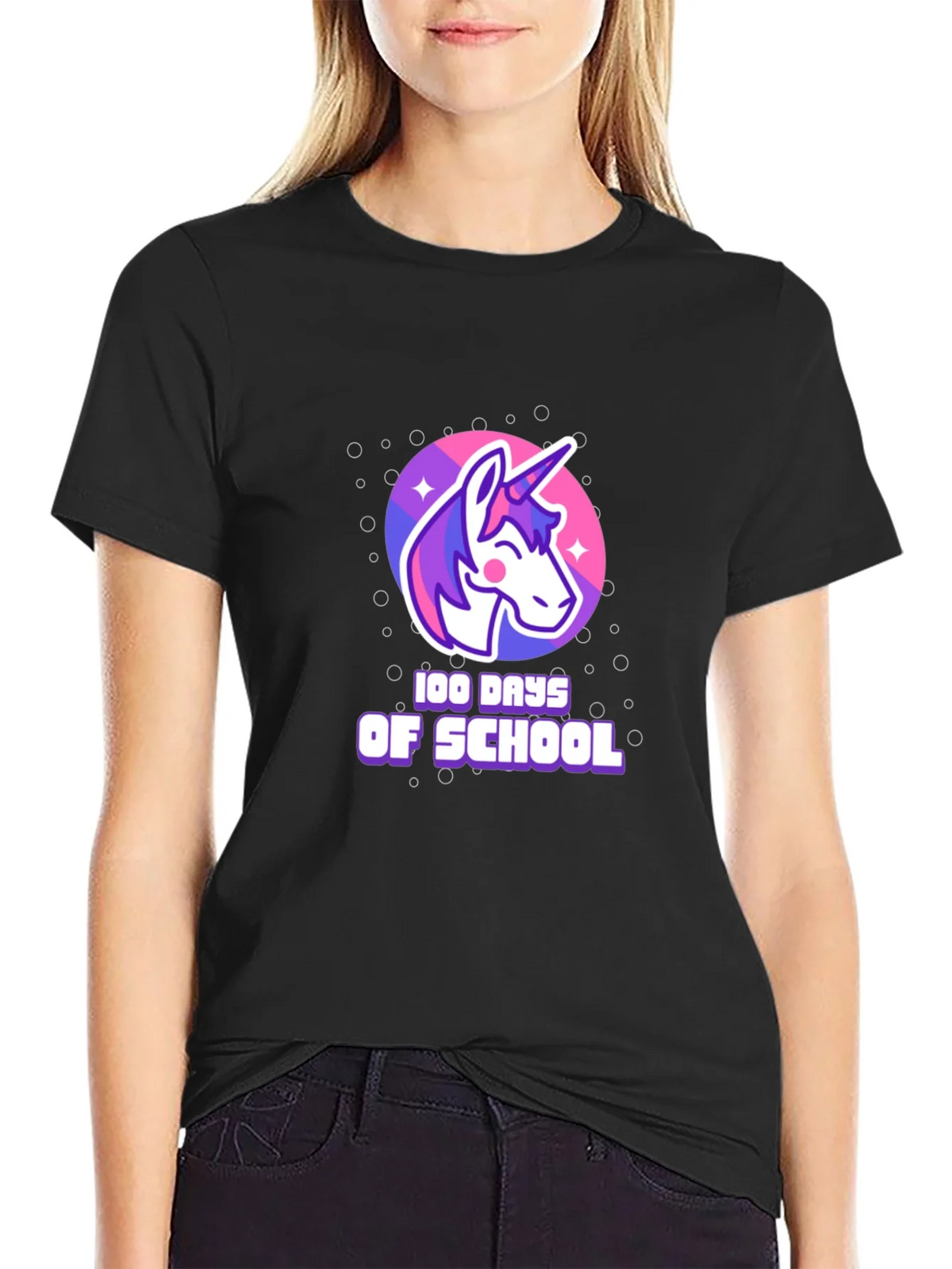 100 Days of School Unicorn Graphic Tee product image 1