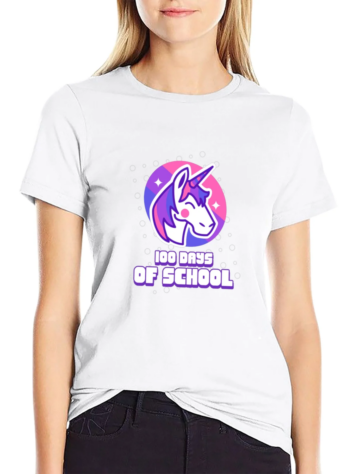 100 Days of School Unicorn Graphic Tee product image 6