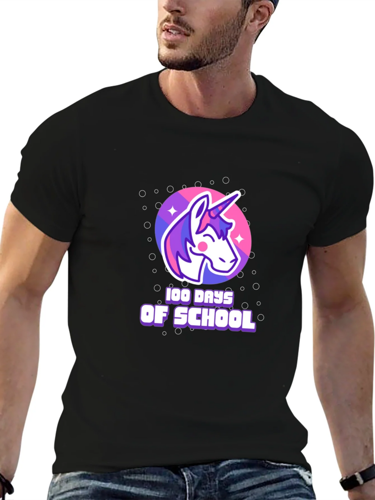 100 Days of School Unicorn Graphic Tee product image 4