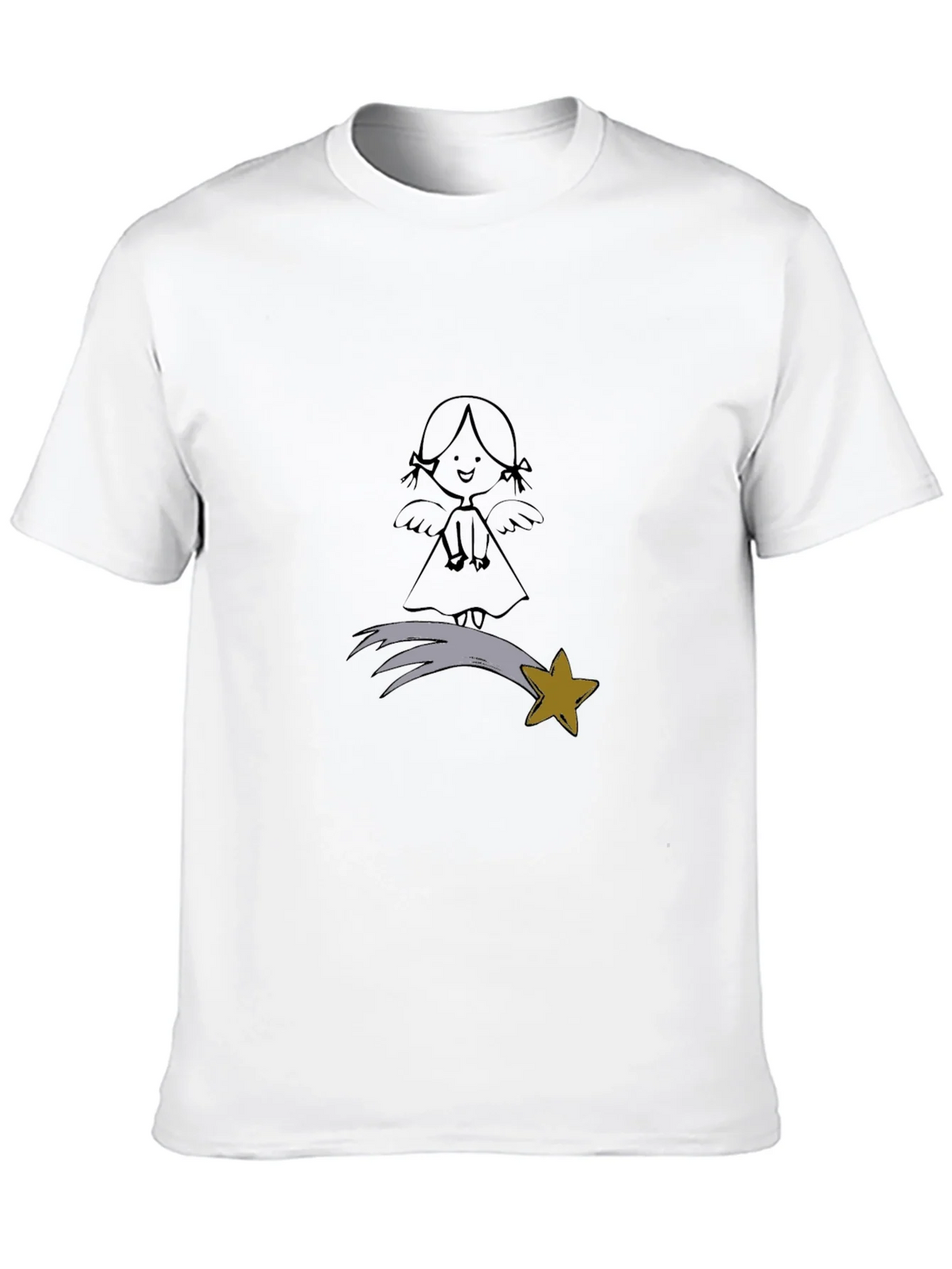 Angel & Star Graphic Black T-Shirt product image 9