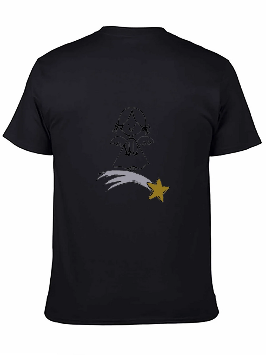 Angel & Star Graphic Black T-Shirt product image 4