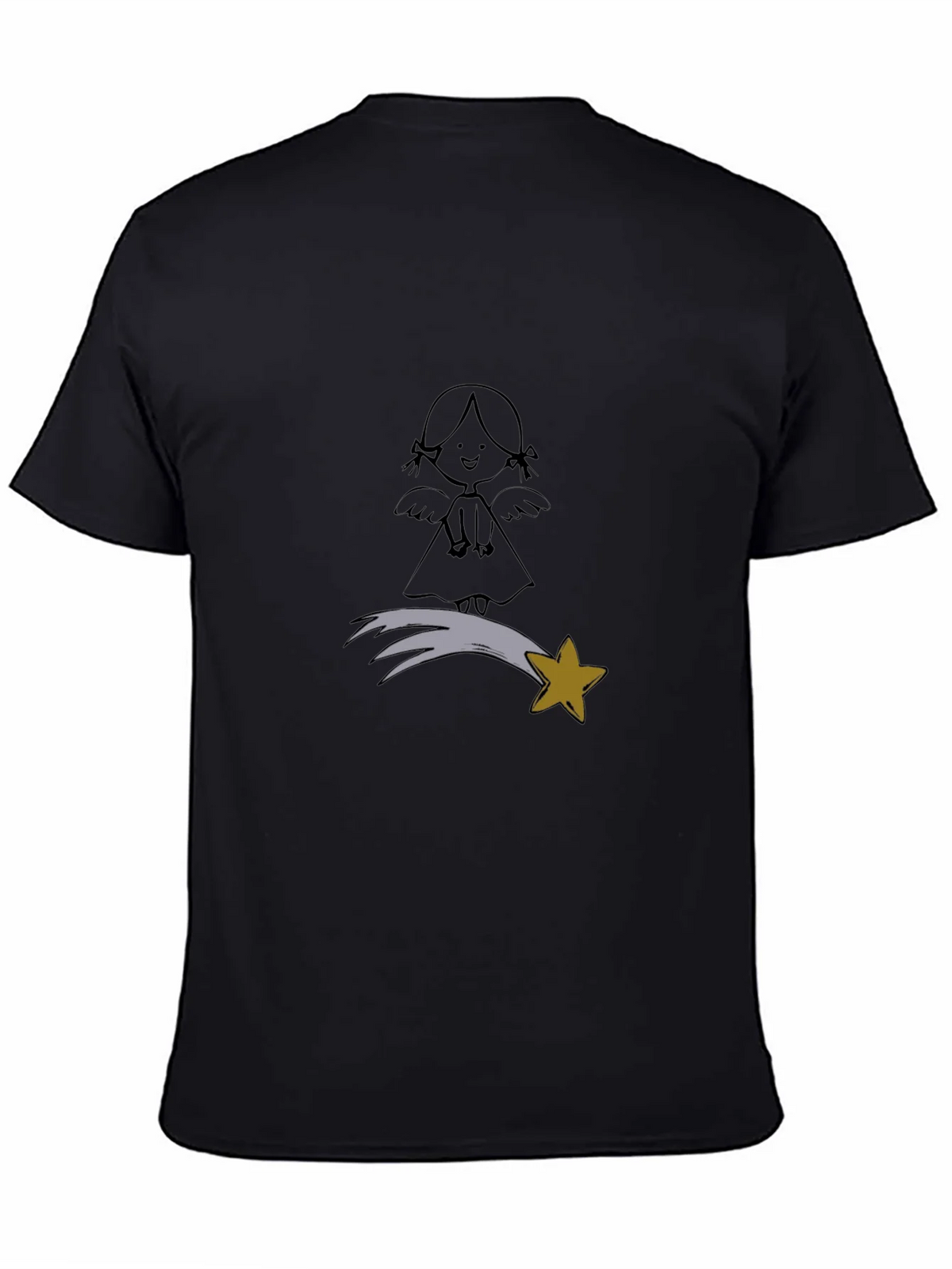 Angel & Star Graphic Black T-Shirt product image 4