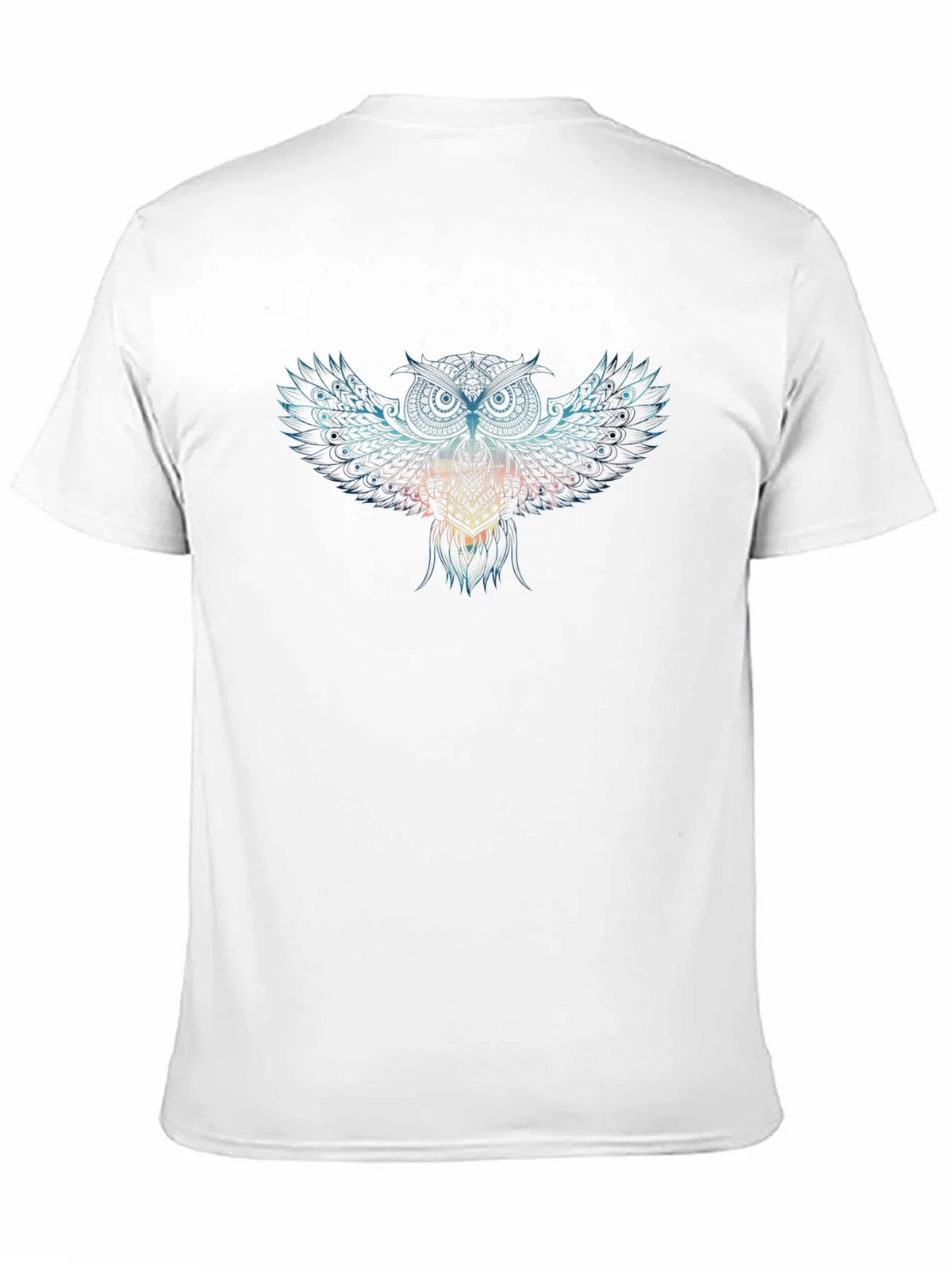 Mens Black Owl Graphic Print T-Shirt product image 10