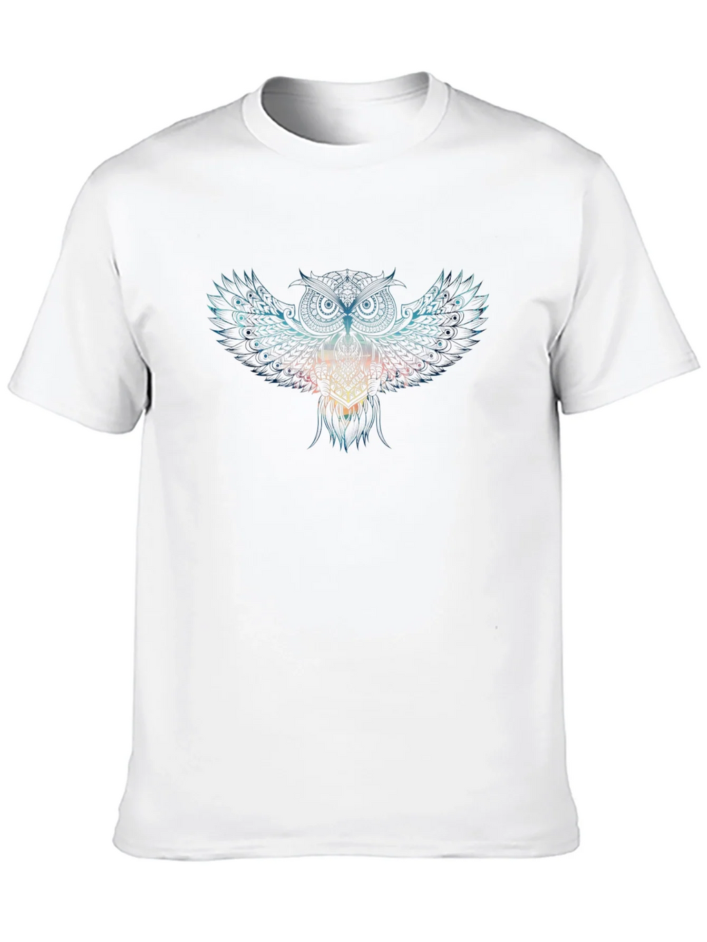 Mens Black Owl Graphic Print T-Shirt product image 9