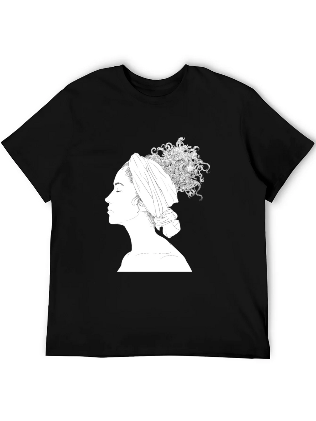 Elegant Woman Graphic Tee - Artistic Black T-Shirt product image 5
