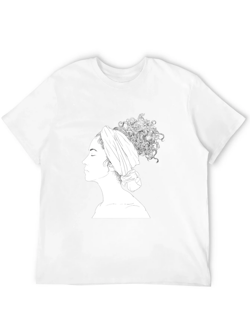 Elegant Woman Graphic Tee - Artistic Black T-Shirt product image 11