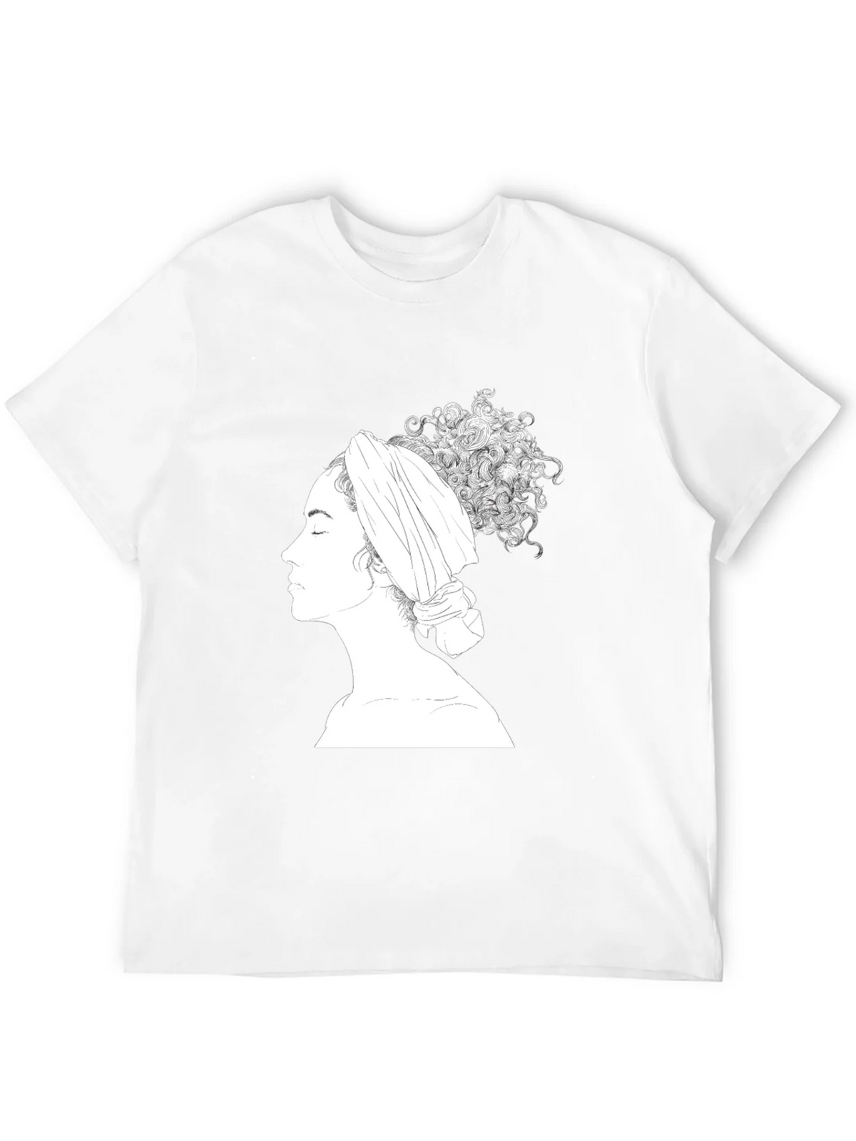 Elegant Woman Graphic Tee - Artistic Black T-Shirt product image 11