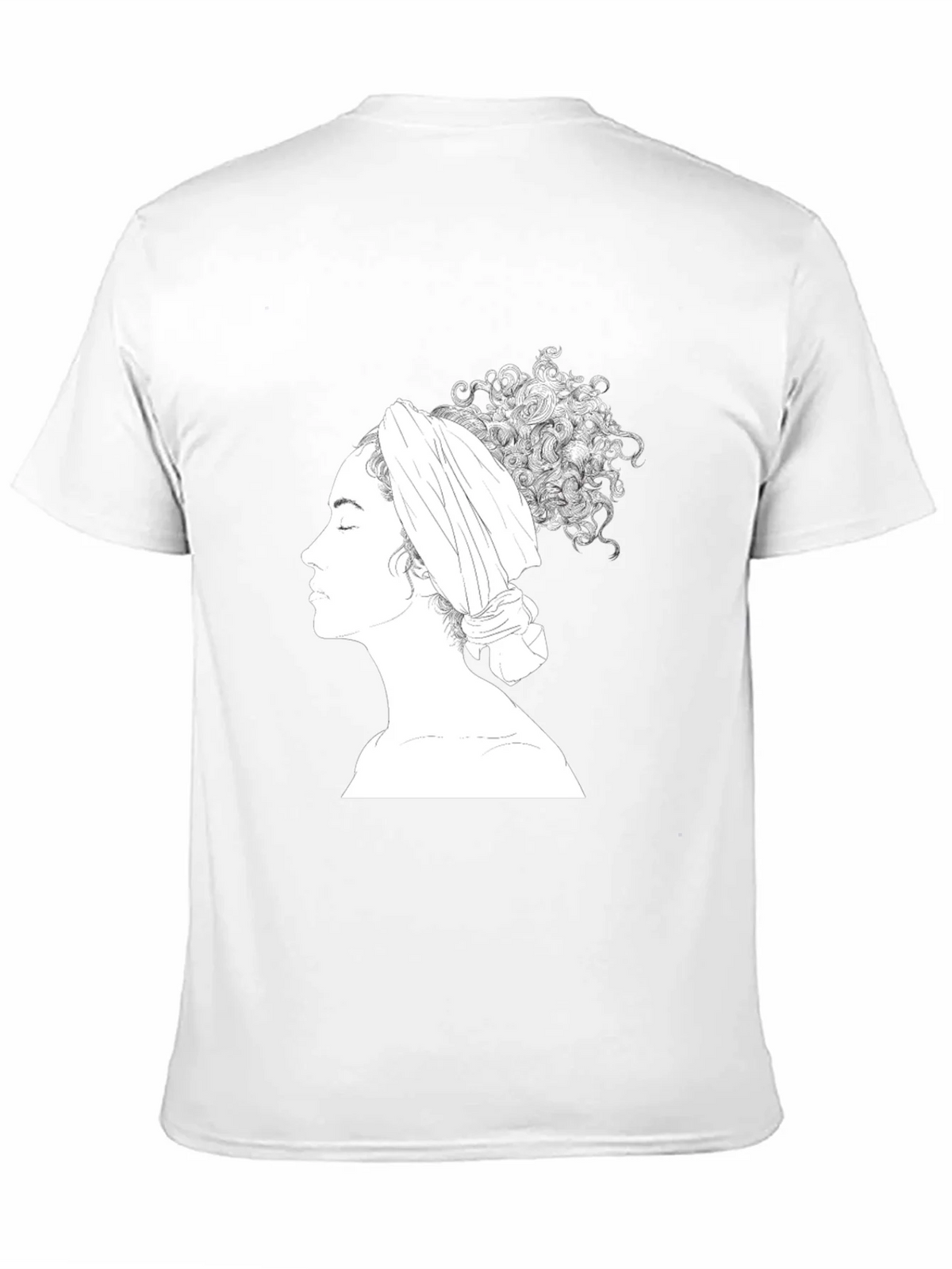 Elegant Woman Graphic Tee - Artistic Black T-Shirt product image 10