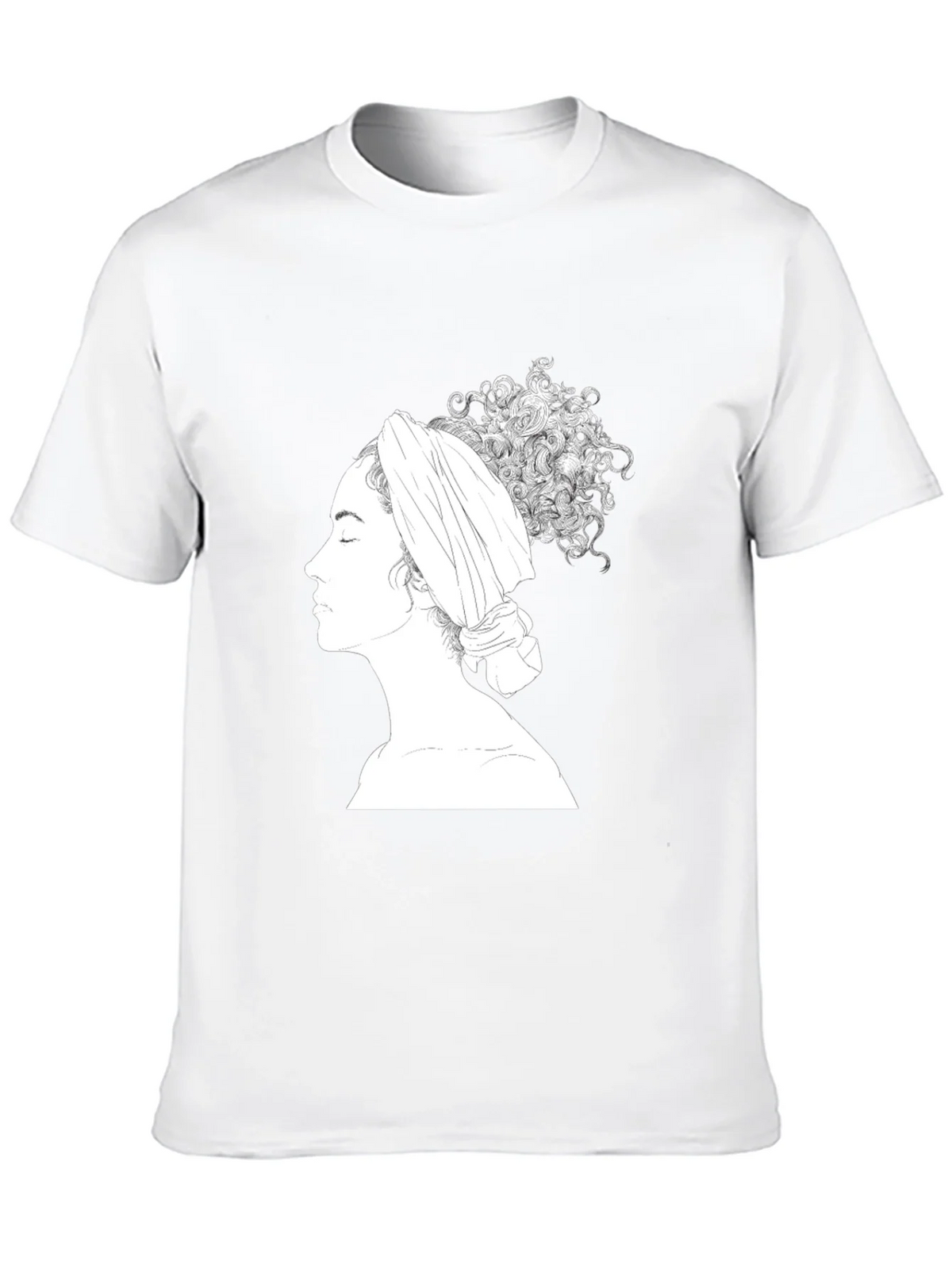 Elegant Woman Graphic Tee - Artistic Black T-Shirt product image 9