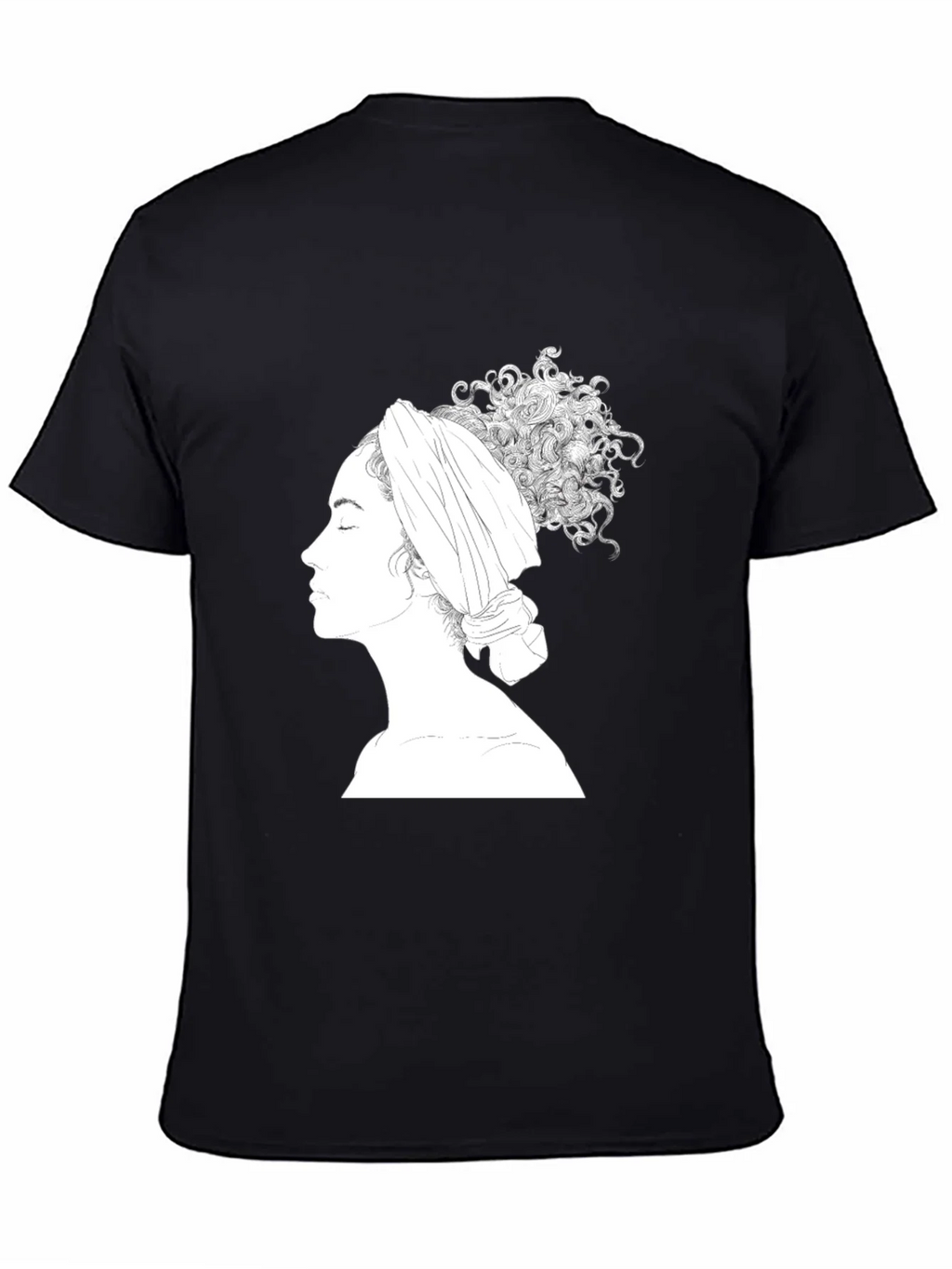 Elegant Woman Graphic Tee - Artistic Black T-Shirt product image 4