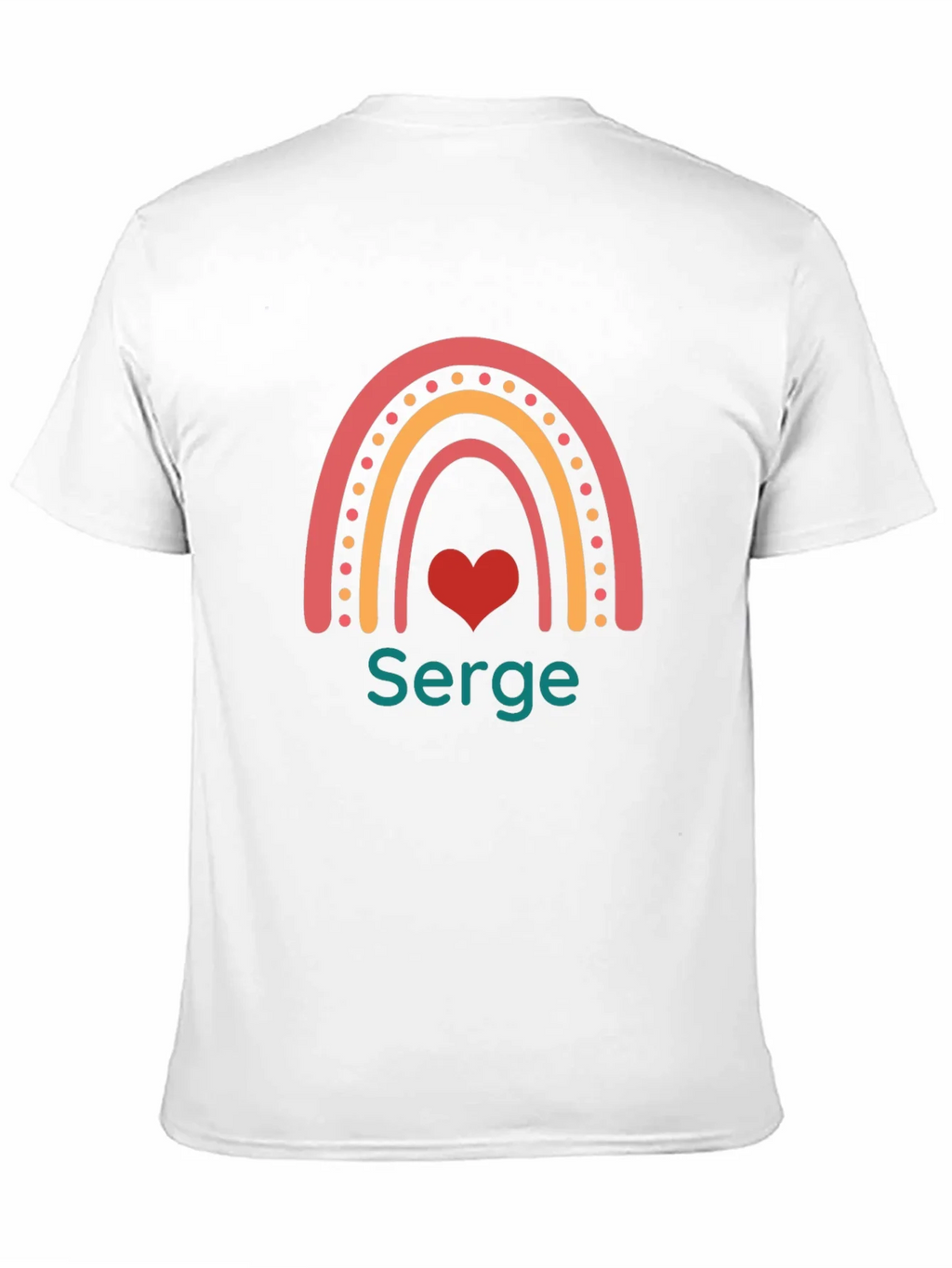 Rainbow Heart Serge T-Shirt - Custom Name Tee product image 10