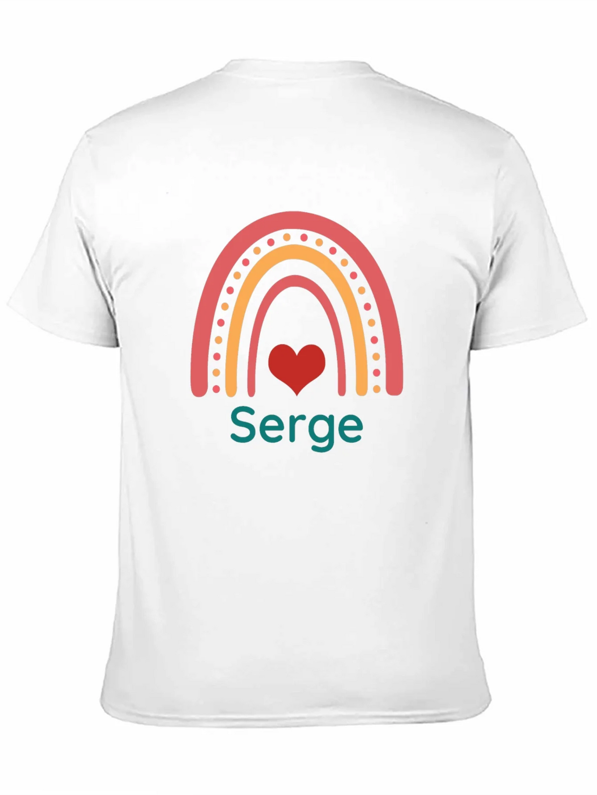 Rainbow Heart Serge T-Shirt - Custom Name Tee product image 10