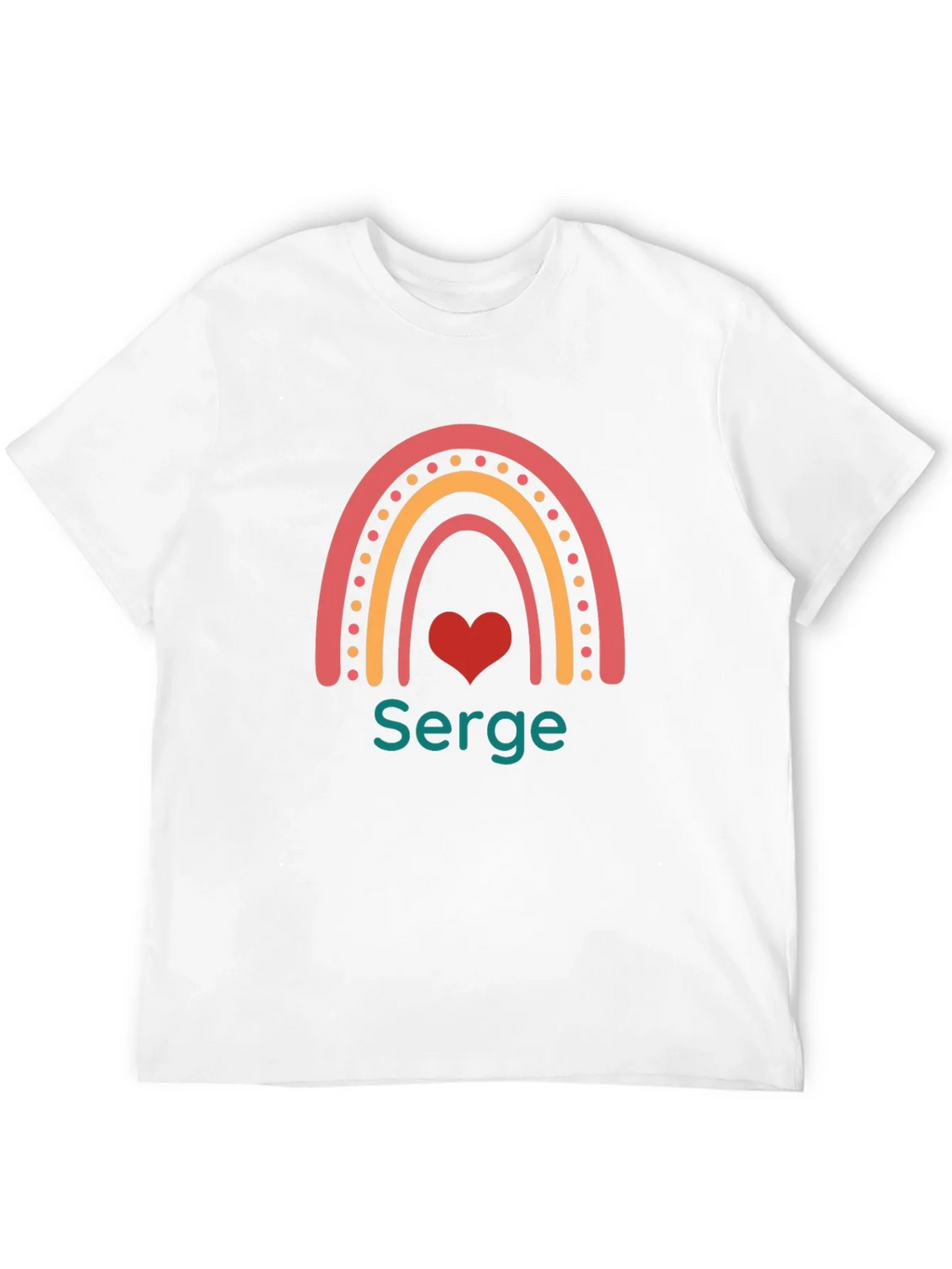 Rainbow Heart Serge T-Shirt - Custom Name Tee product image 11