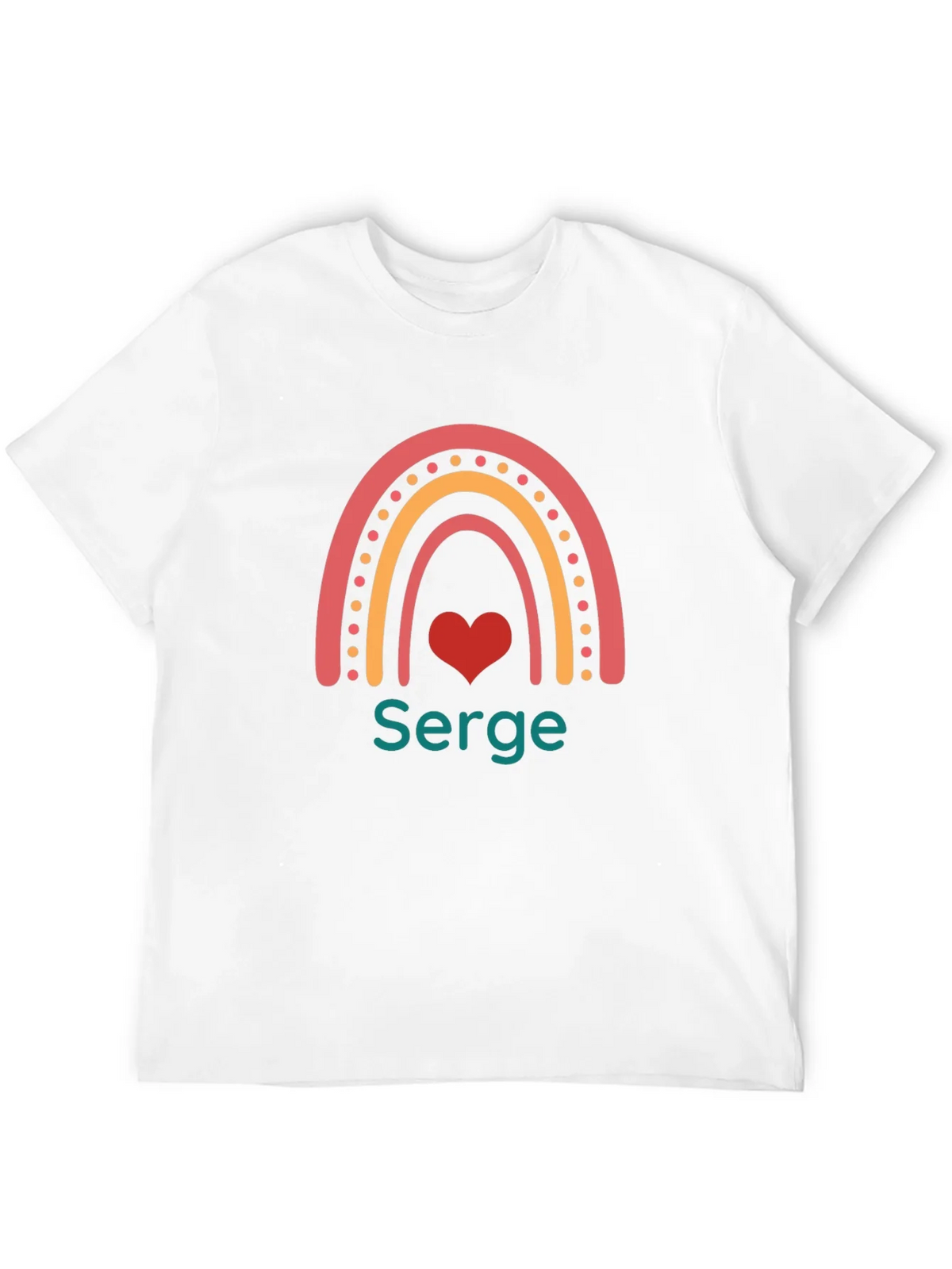 Rainbow Heart Serge T-Shirt - Custom Name Tee product image 11