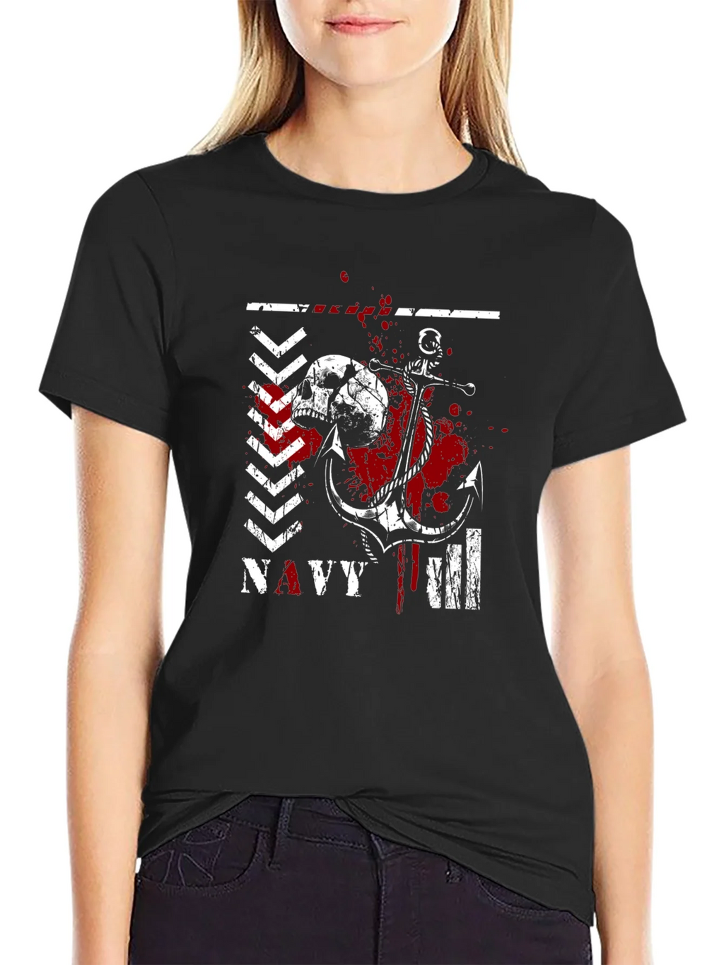 Navy Skull & Anchor Graphic Tee product image 2