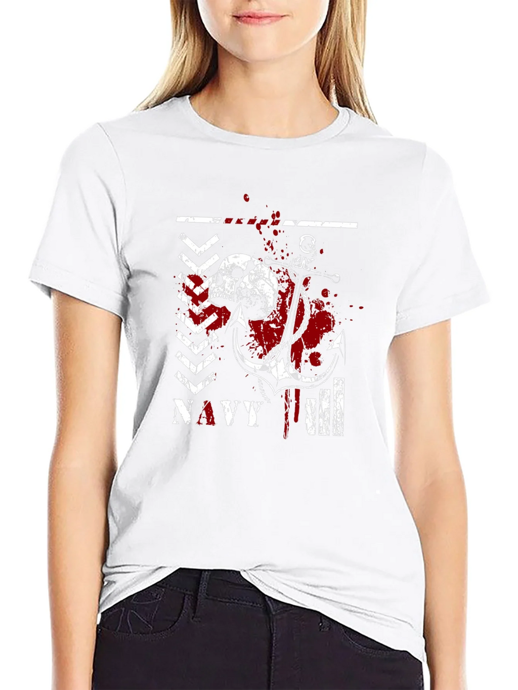 Navy Skull & Anchor Graphic Tee product image 8