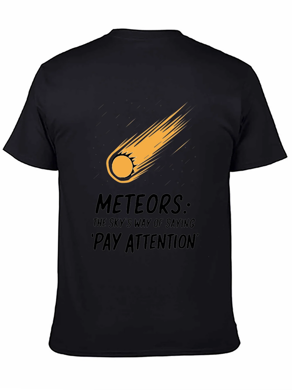 Meteor Strike Black T-Shirt - Pay Attention! product image 4