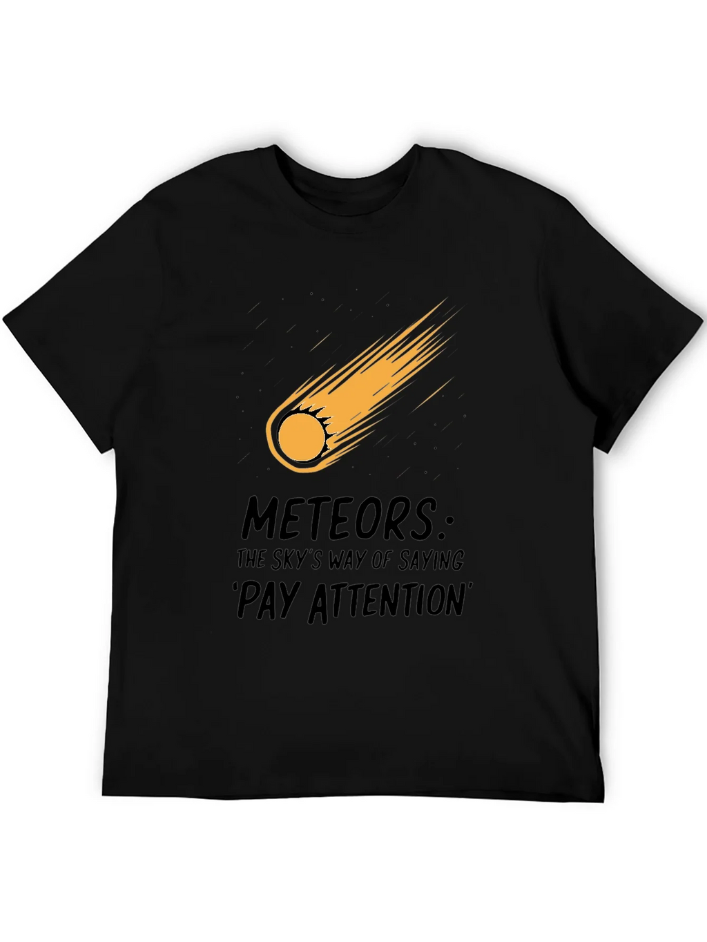 Meteor Strike Black T-Shirt - Pay Attention! product image 5