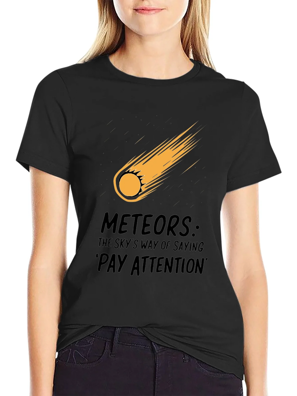 Meteor Strike Black T-Shirt - Pay Attention! product image 2