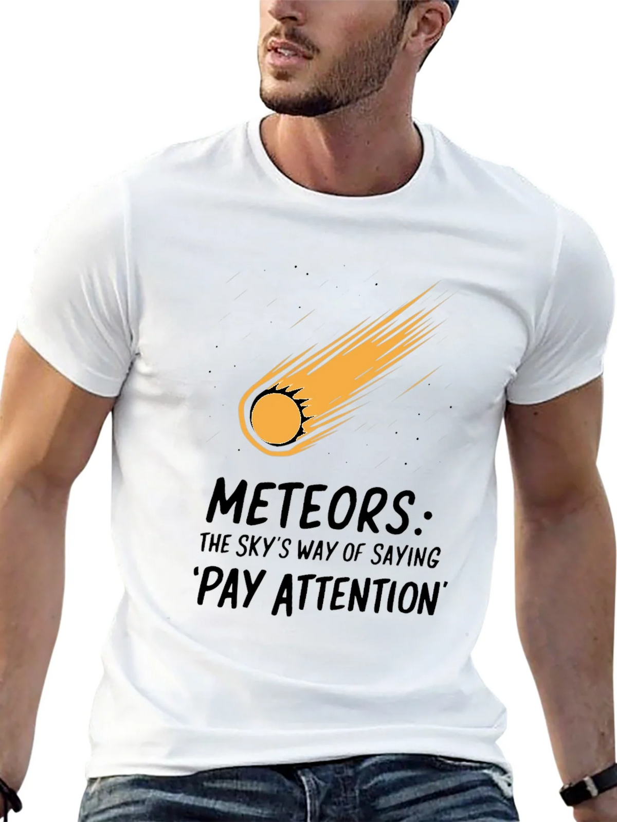 Meteor Strike Black T-Shirt - Pay Attention! product image 12