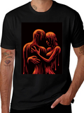 Melting Embrace Graphic Tee - Unique Art T-Shirt product image 1