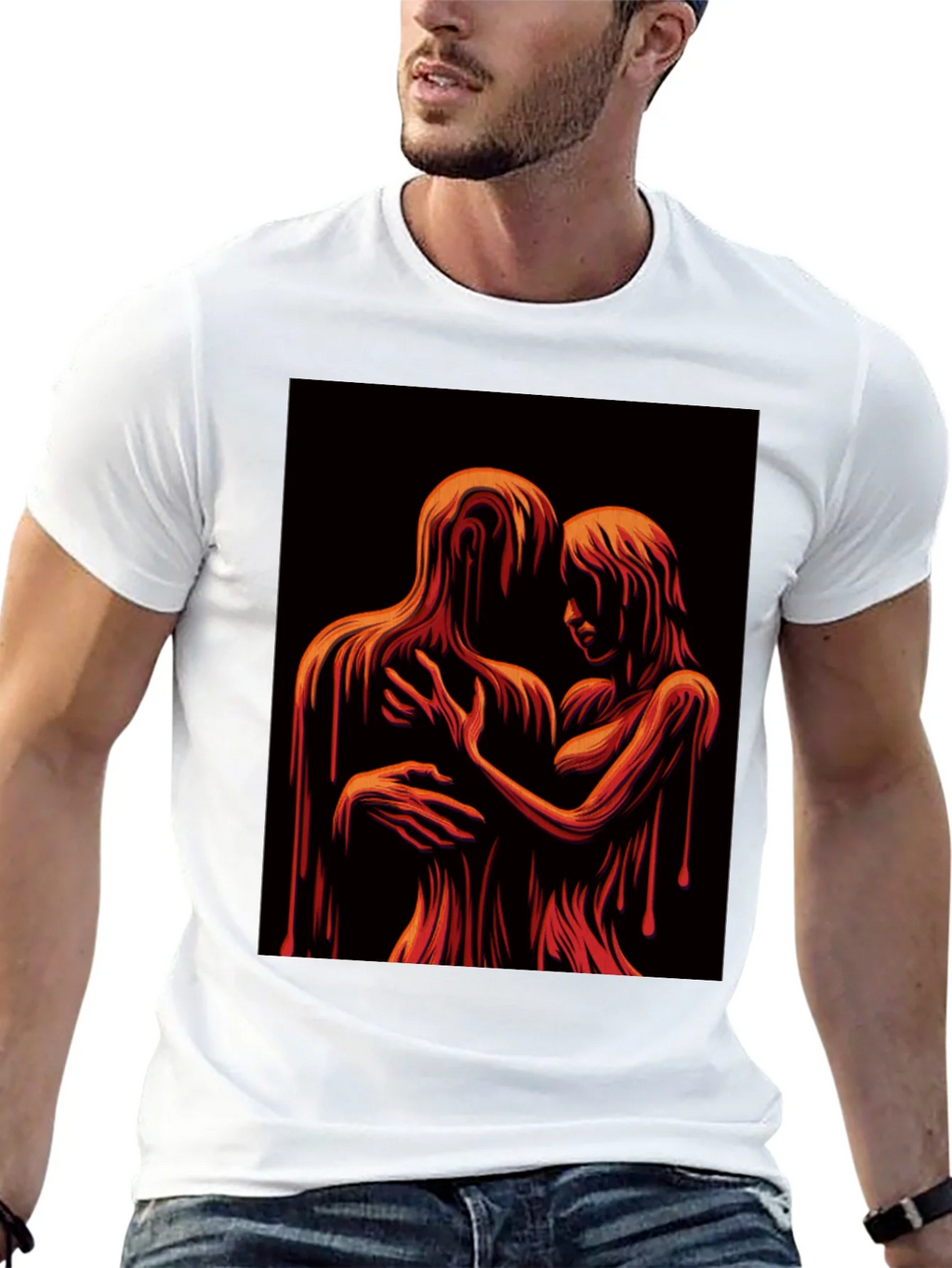 Melting Embrace Graphic Tee - Unique Art T-Shirt product image 12