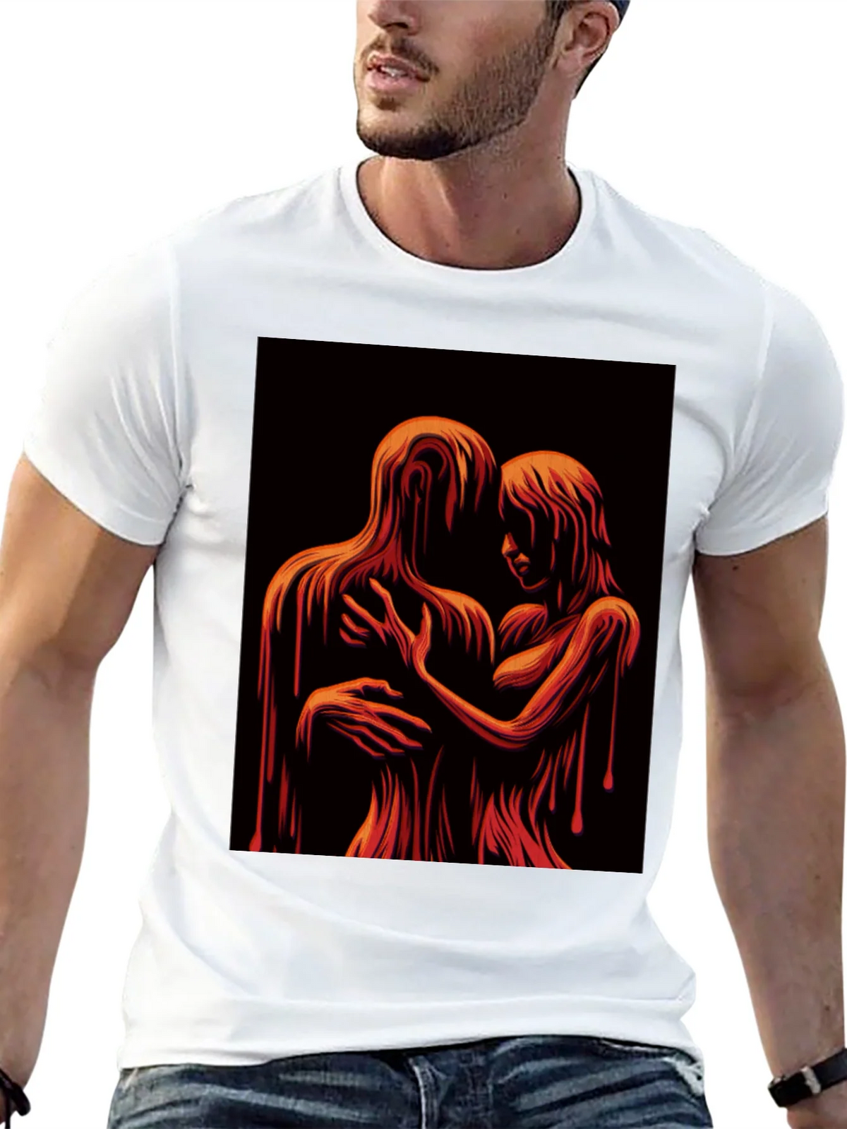 Melting Embrace Graphic Tee - Unique Art T-Shirt product image 12