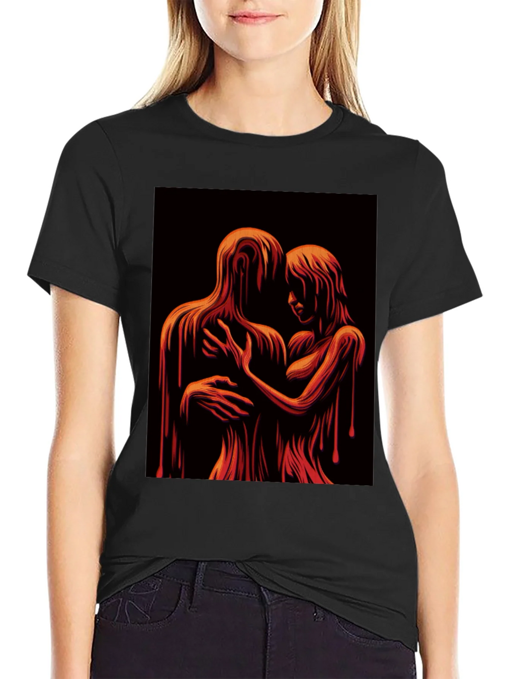 Melting Embrace Graphic Tee - Unique Art T-Shirt product image 2