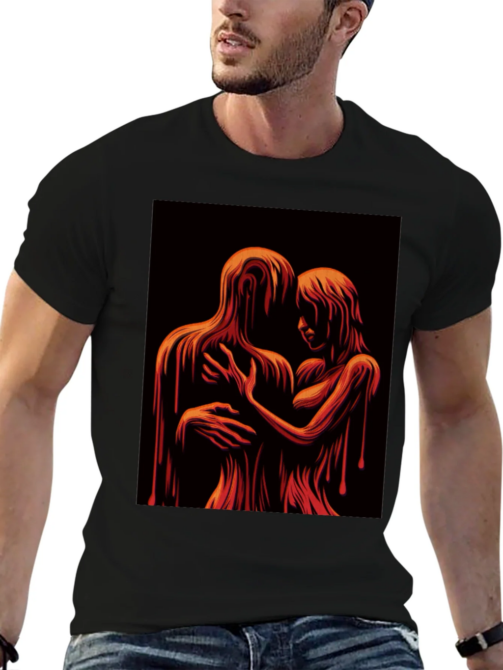 Melting Embrace Graphic Tee - Unique Art T-Shirt product image 6