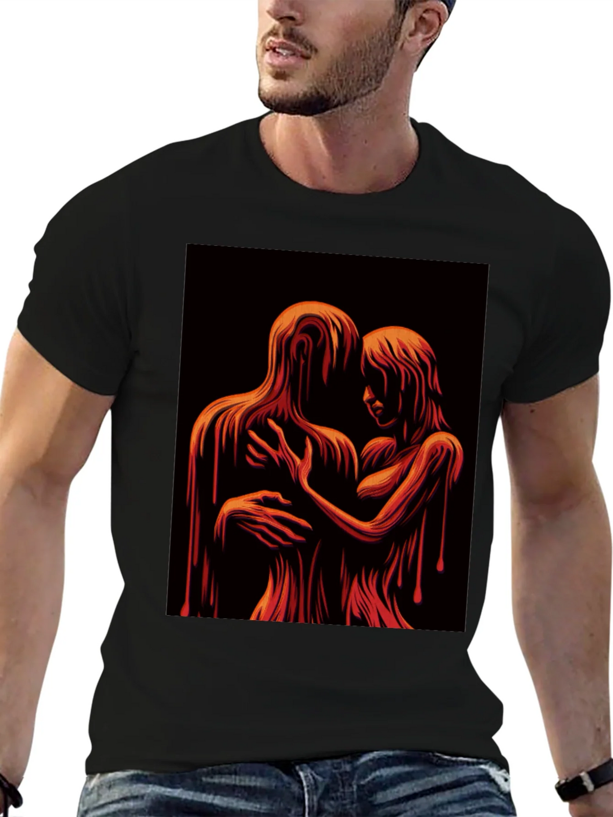 Melting Embrace Graphic Tee - Unique Art T-Shirt product image 6