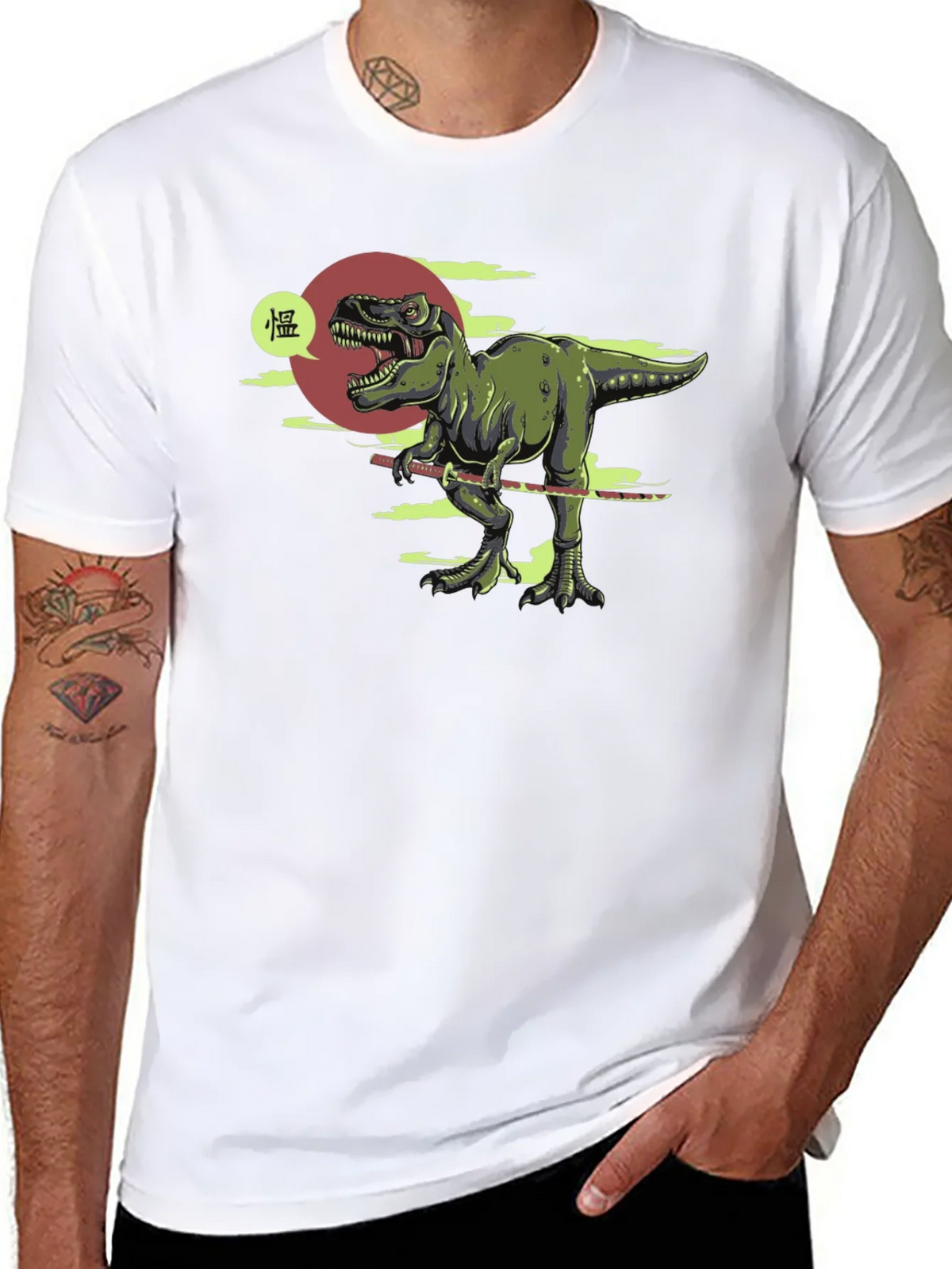 Dino Samurai T-Shirt - Black product image 4