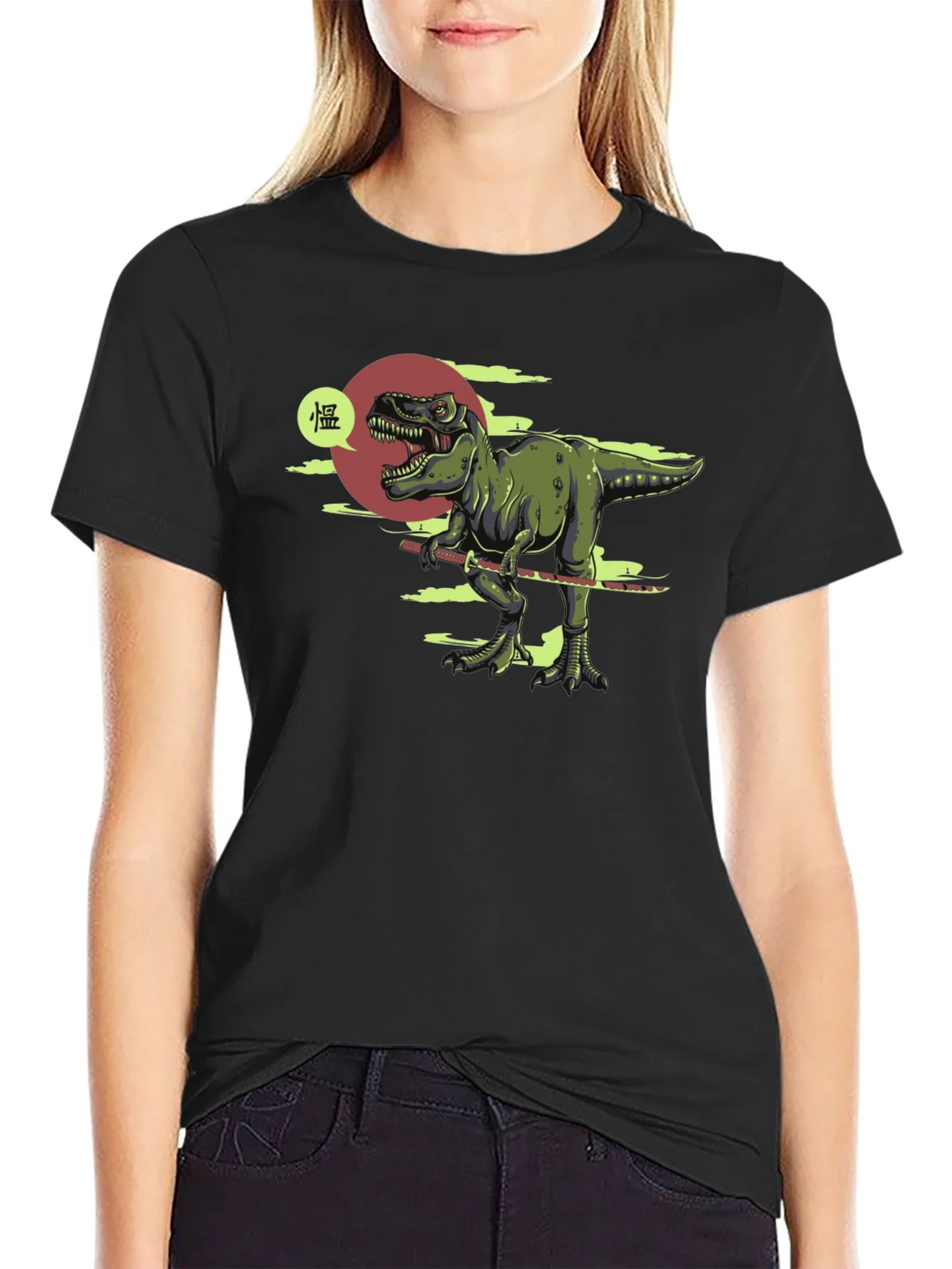Dino Samurai T-Shirt - Black product image 1
