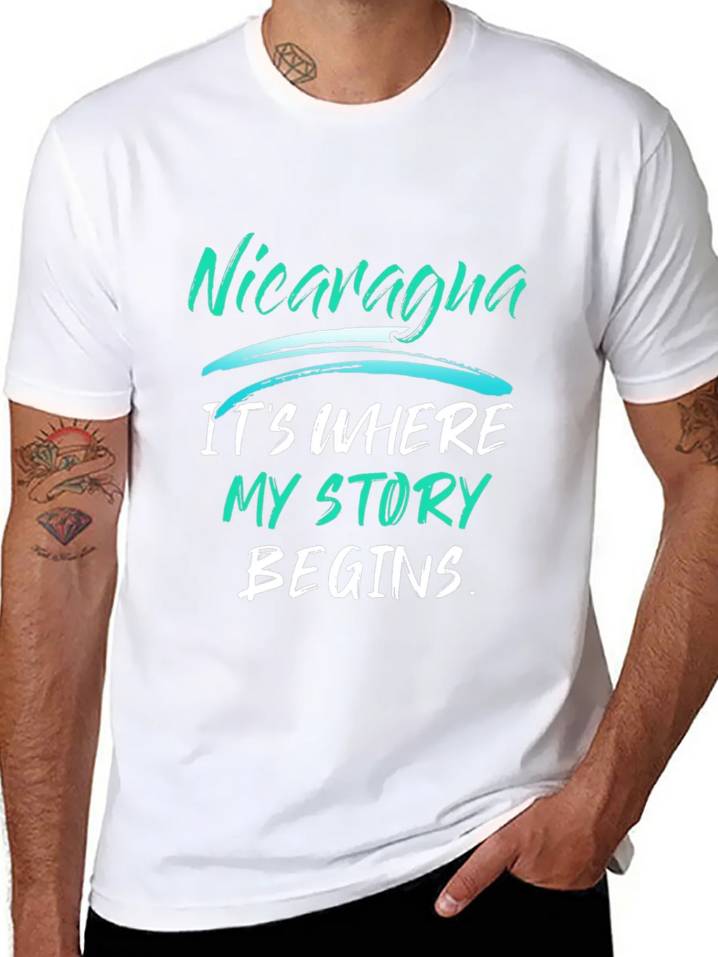 Nicaragua Story T-Shirt - Black Graphic Tee product image 7