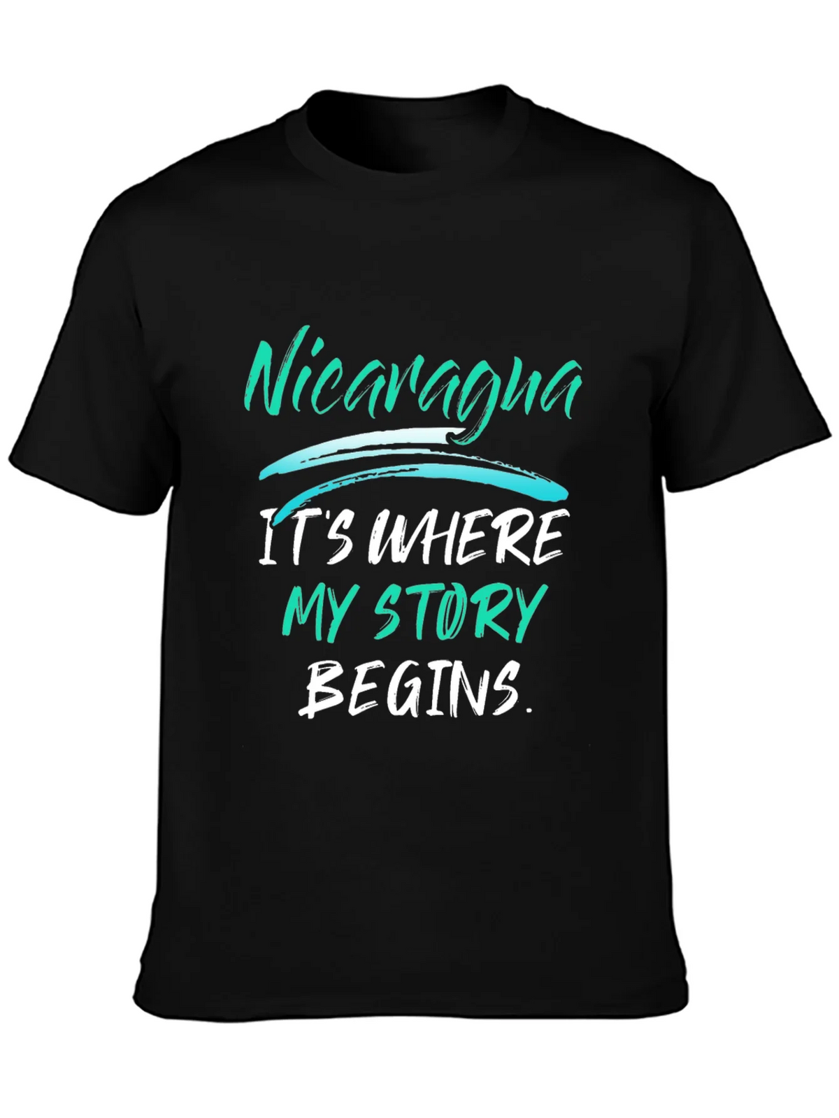 Nicaragua Story T-Shirt - Black Graphic Tee product image 3