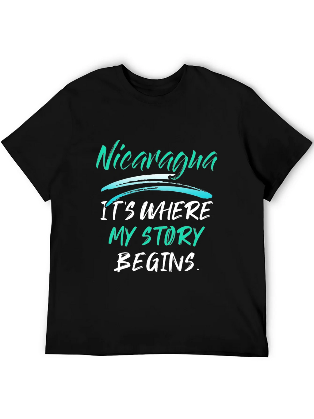 Nicaragua Story T-Shirt - Black Graphic Tee product image 5