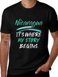 Nicaragua Story T-Shirt - Black Graphic Tee product image 1