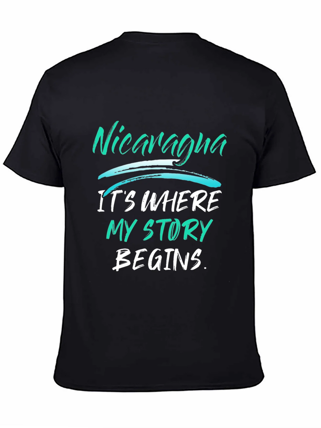 Nicaragua Story T-Shirt - Black Graphic Tee product image 4