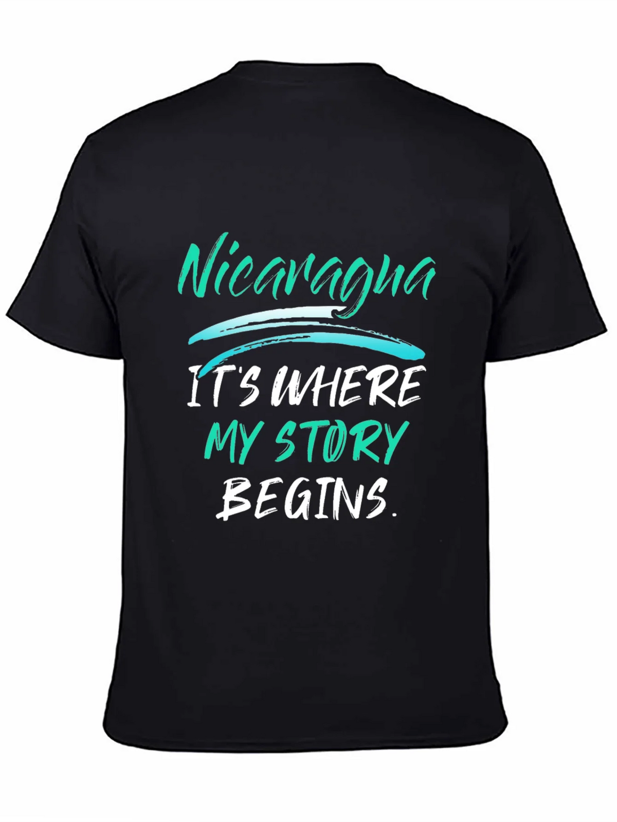 Nicaragua Story T-Shirt - Black Graphic Tee product image 4