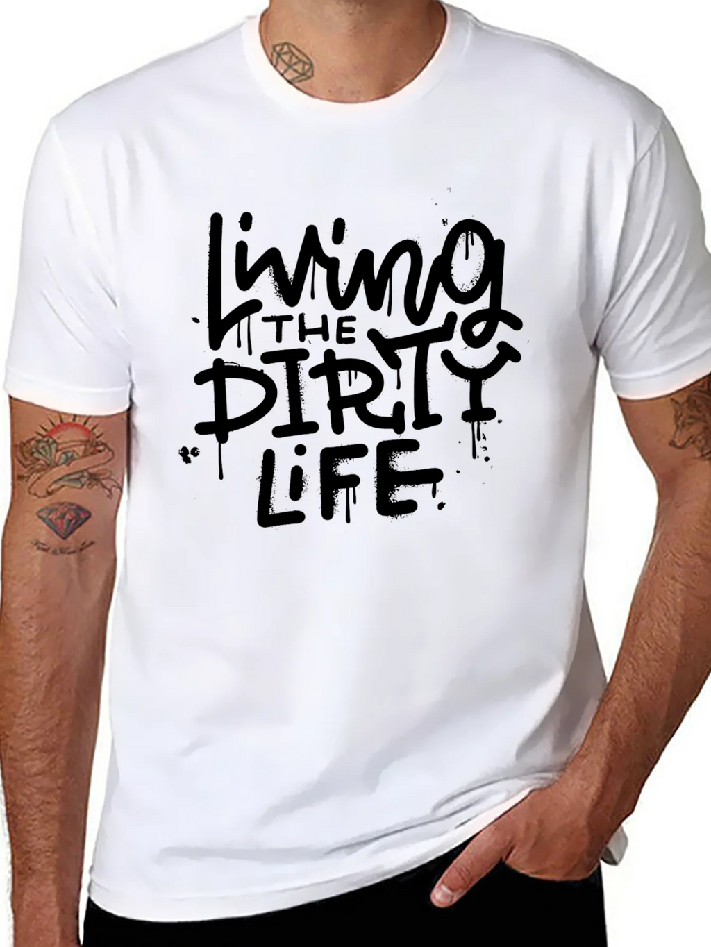 Living the Dirty Life T-Shirt - Graphic Tee product image 7