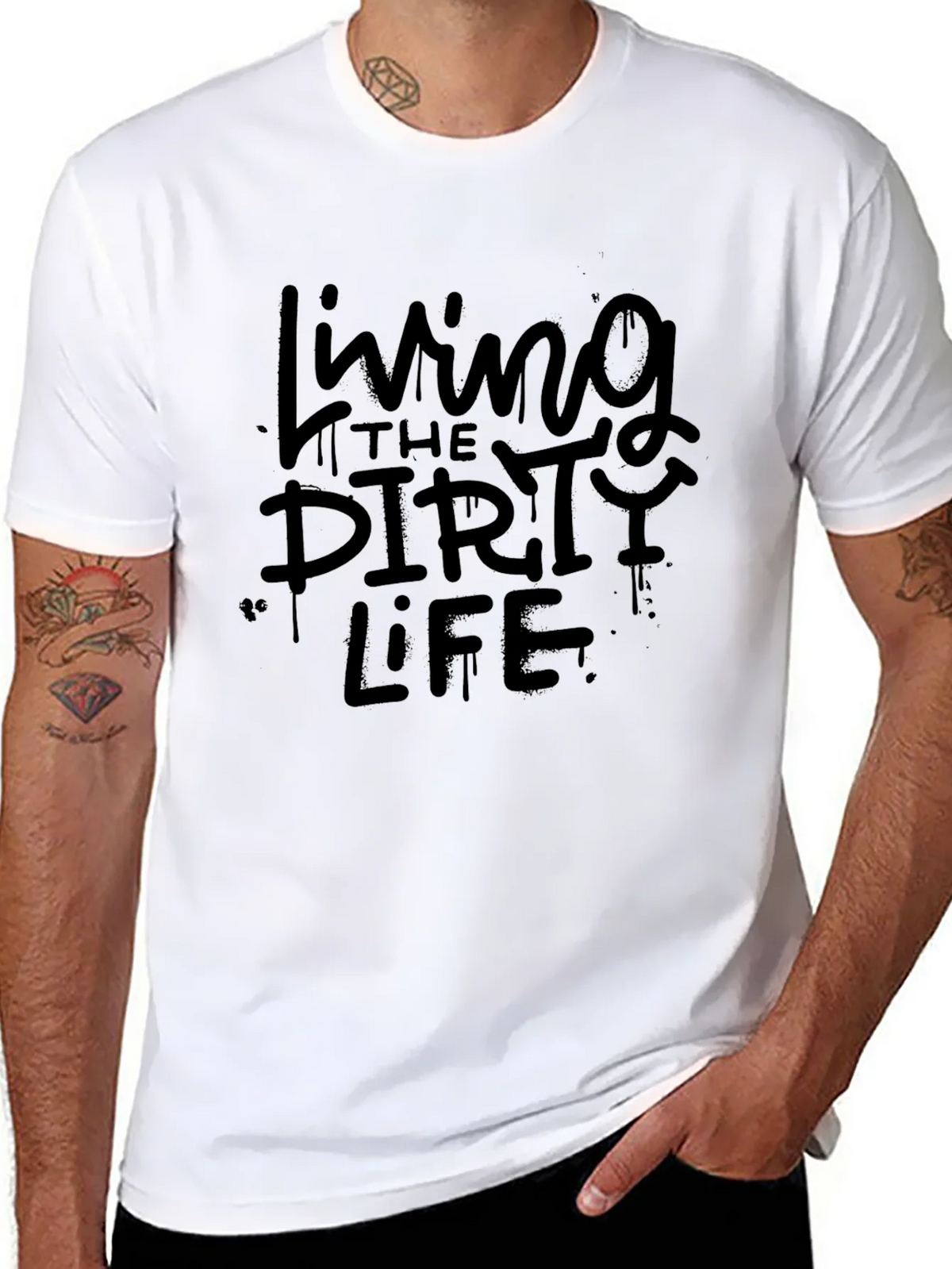 Living the Dirty Life T-Shirt - Graphic Tee product image 7