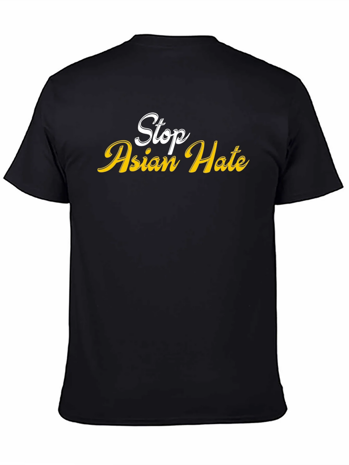 Stop Asian Hate T-Shirt - Black Crew Neck product image 3