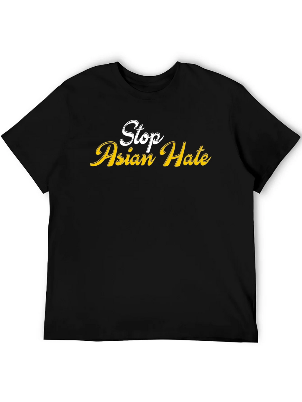 Stop Asian Hate T-Shirt - Black Crew Neck product image 4