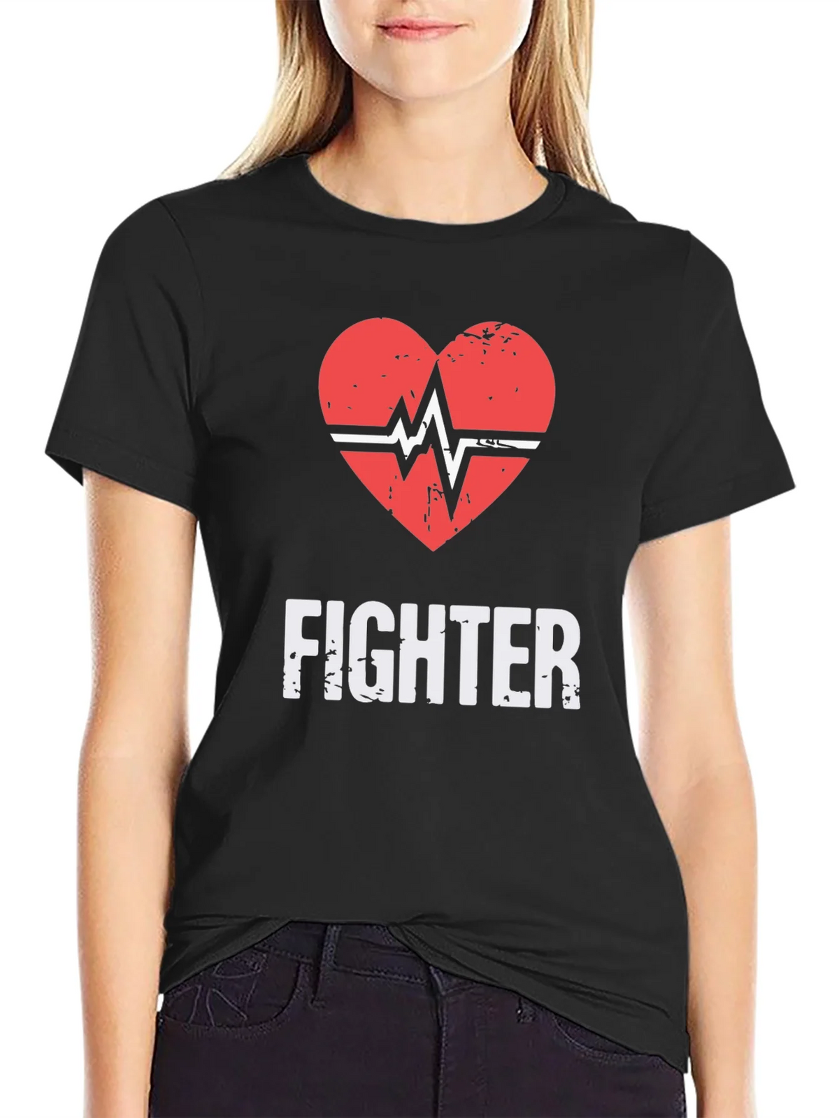 Fighter Heartbeat Graphic T-Shirt product image 2