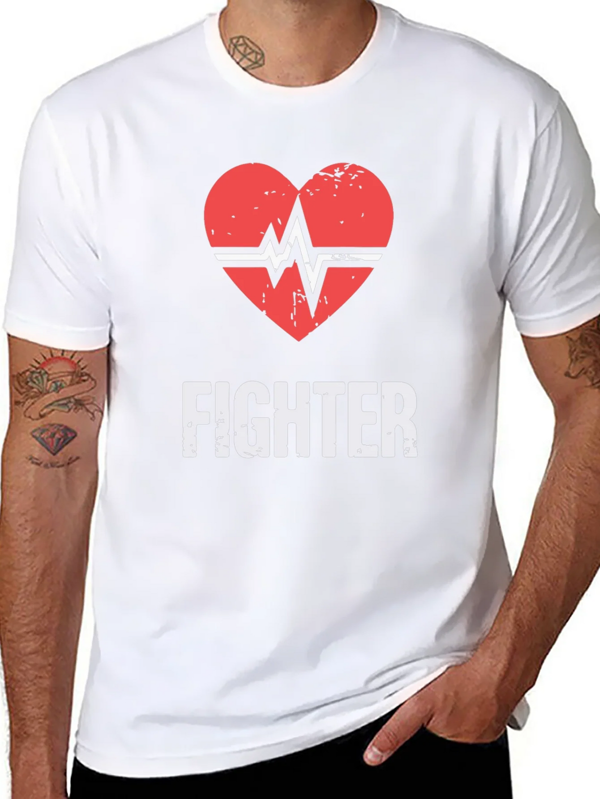 Fighter Heartbeat Graphic T-Shirt product image 7