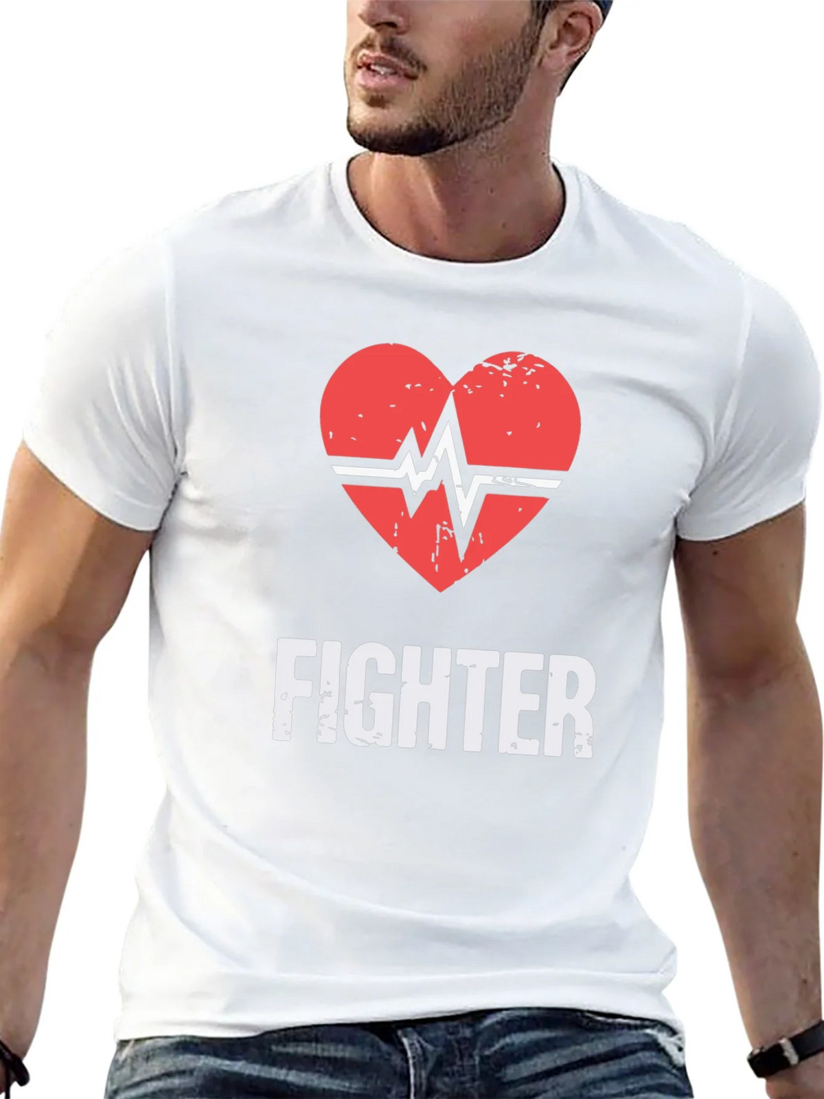 Fighter Heartbeat Graphic T-Shirt product image 12
