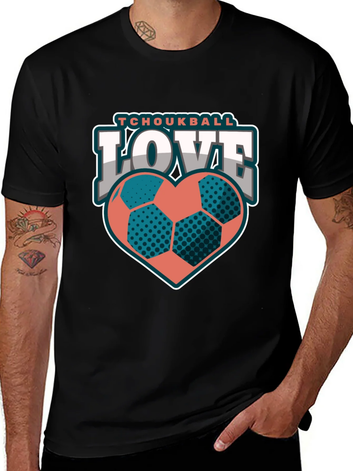 Tchoukball Love Heart Graphic T-Shirt product image 1
