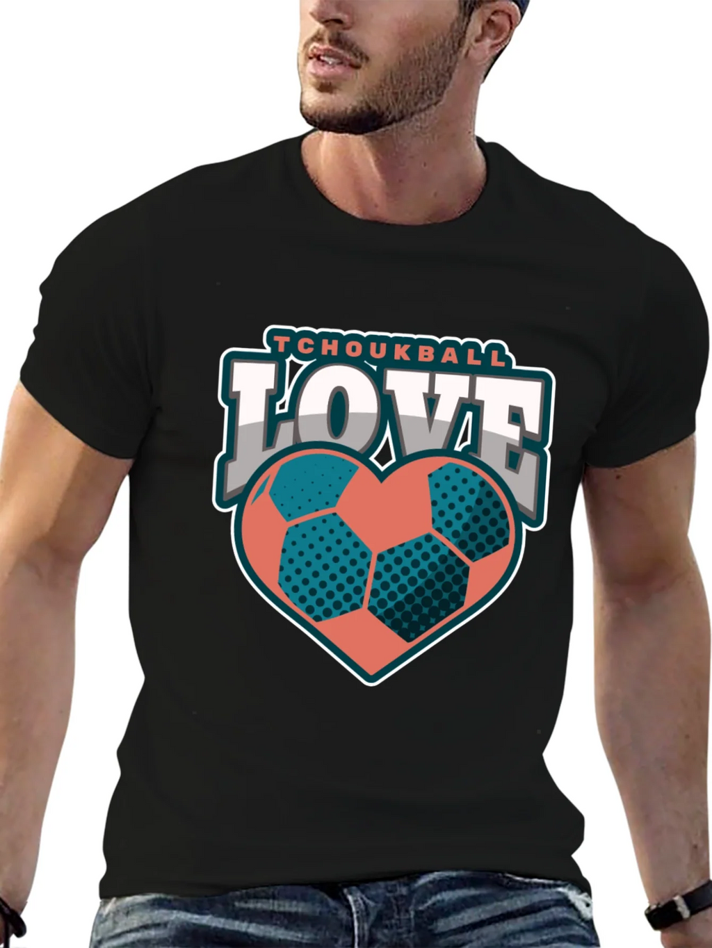 Tchoukball Love Heart Graphic T-Shirt product image 6