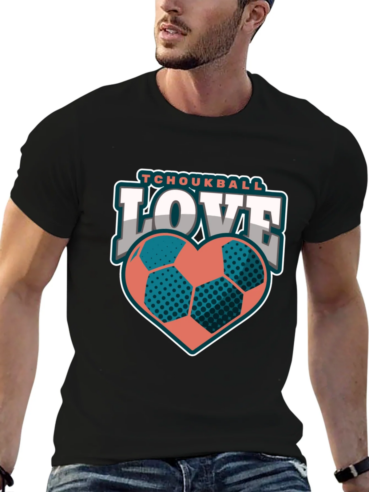 Tchoukball Love Heart Graphic T-Shirt product image 6