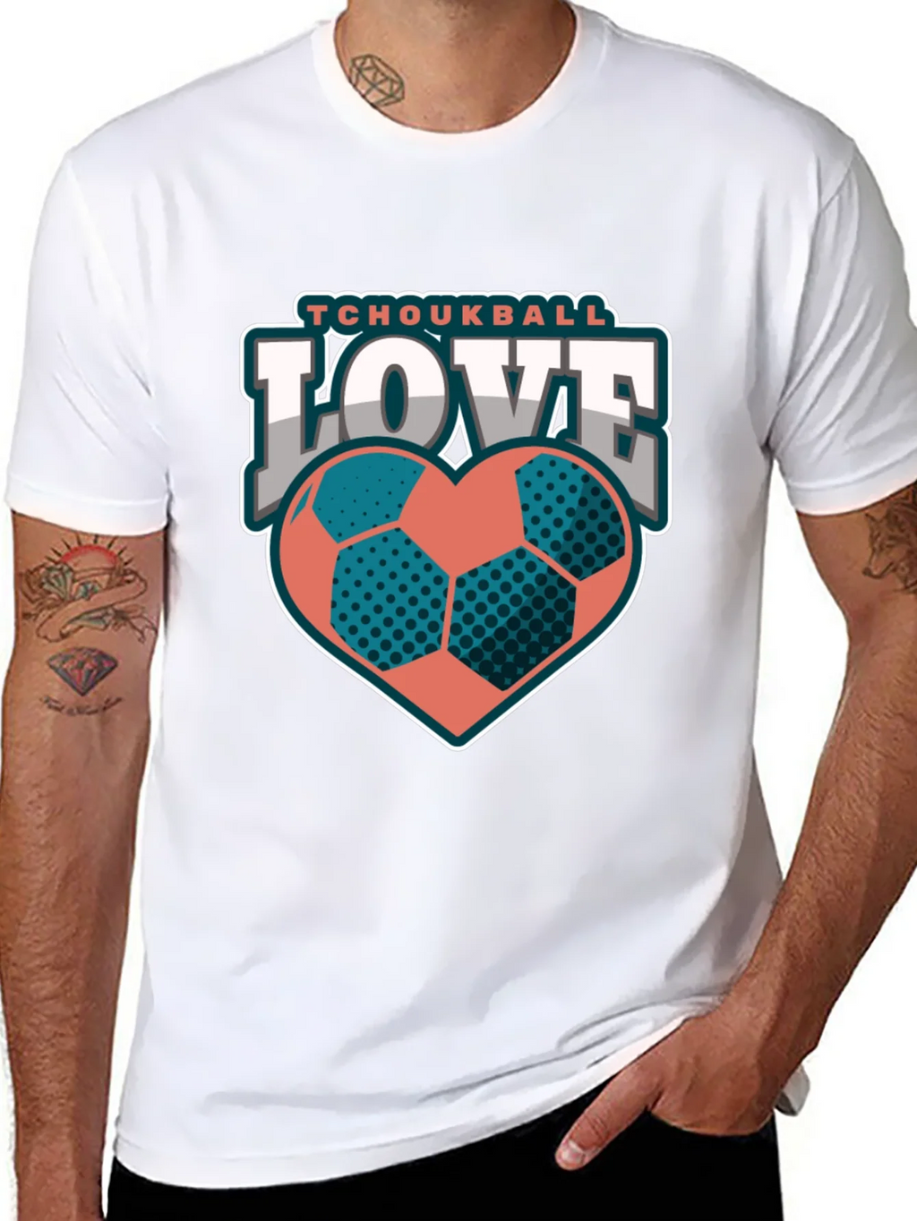 Tchoukball Love Heart Graphic T-Shirt product image 7
